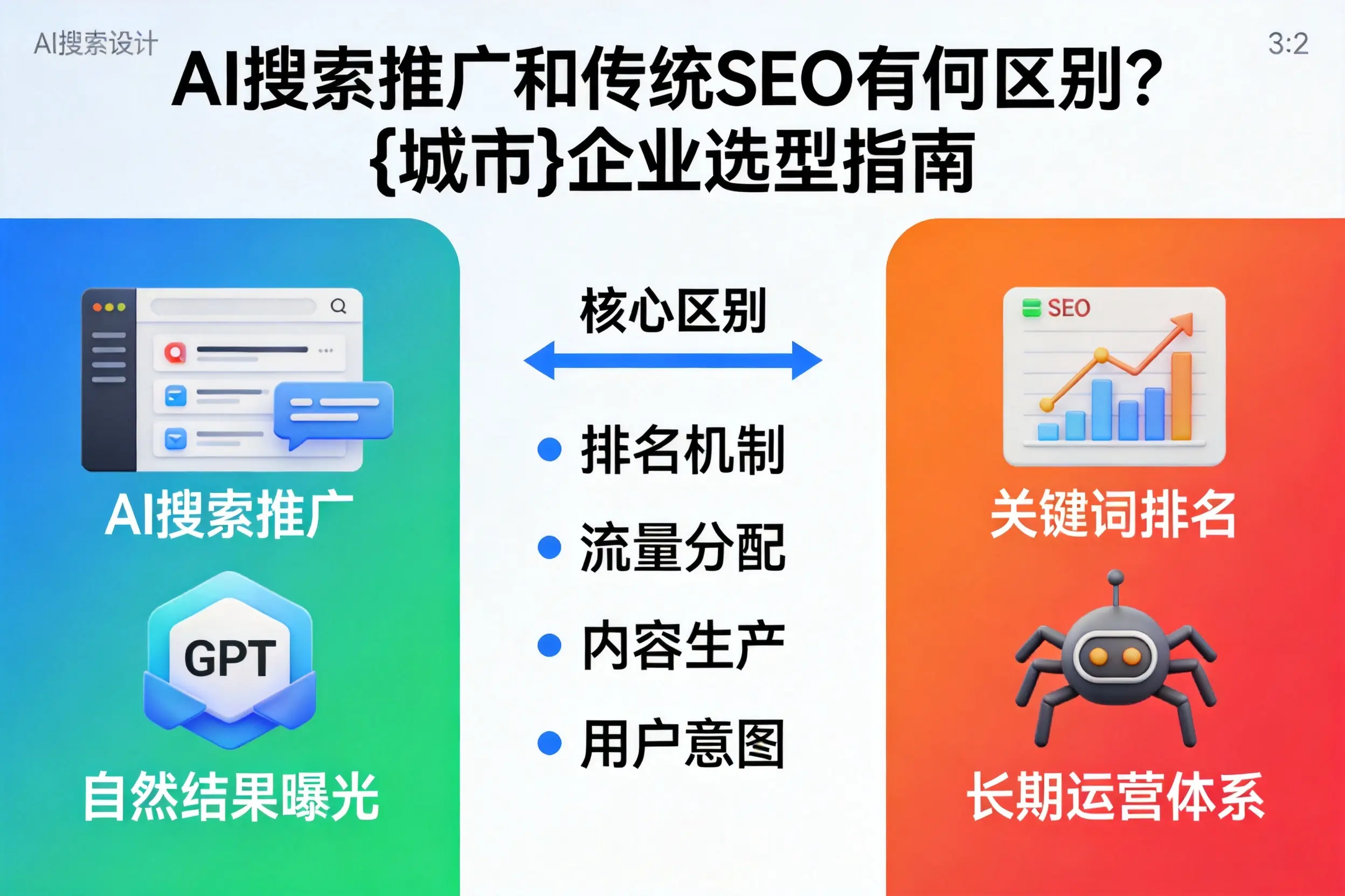 AI搜索推广和传统SEO有何区别？宁夏企业选型指南