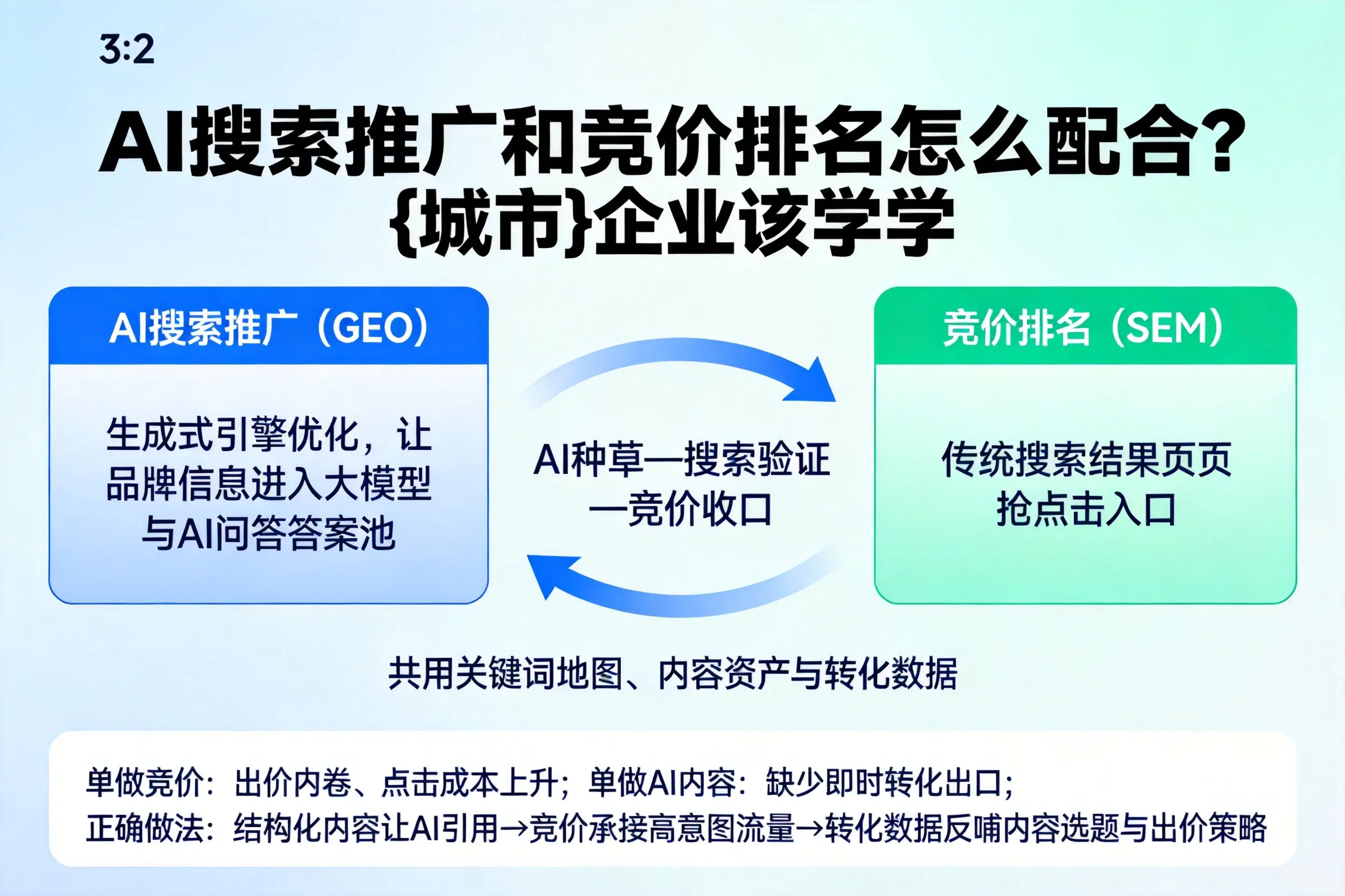 AI搜索推广和竞价排名怎么配合？宁夏企业该学学