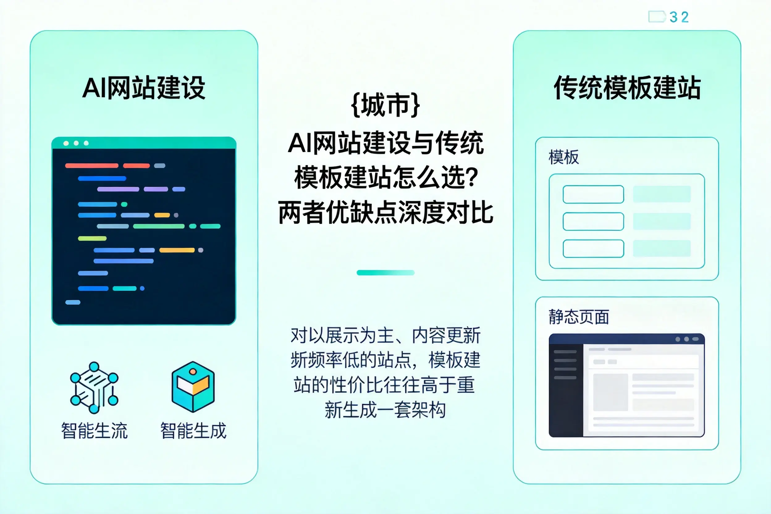 宁夏AI网站建设与传统模板建站怎么选？两者优缺点深度对比