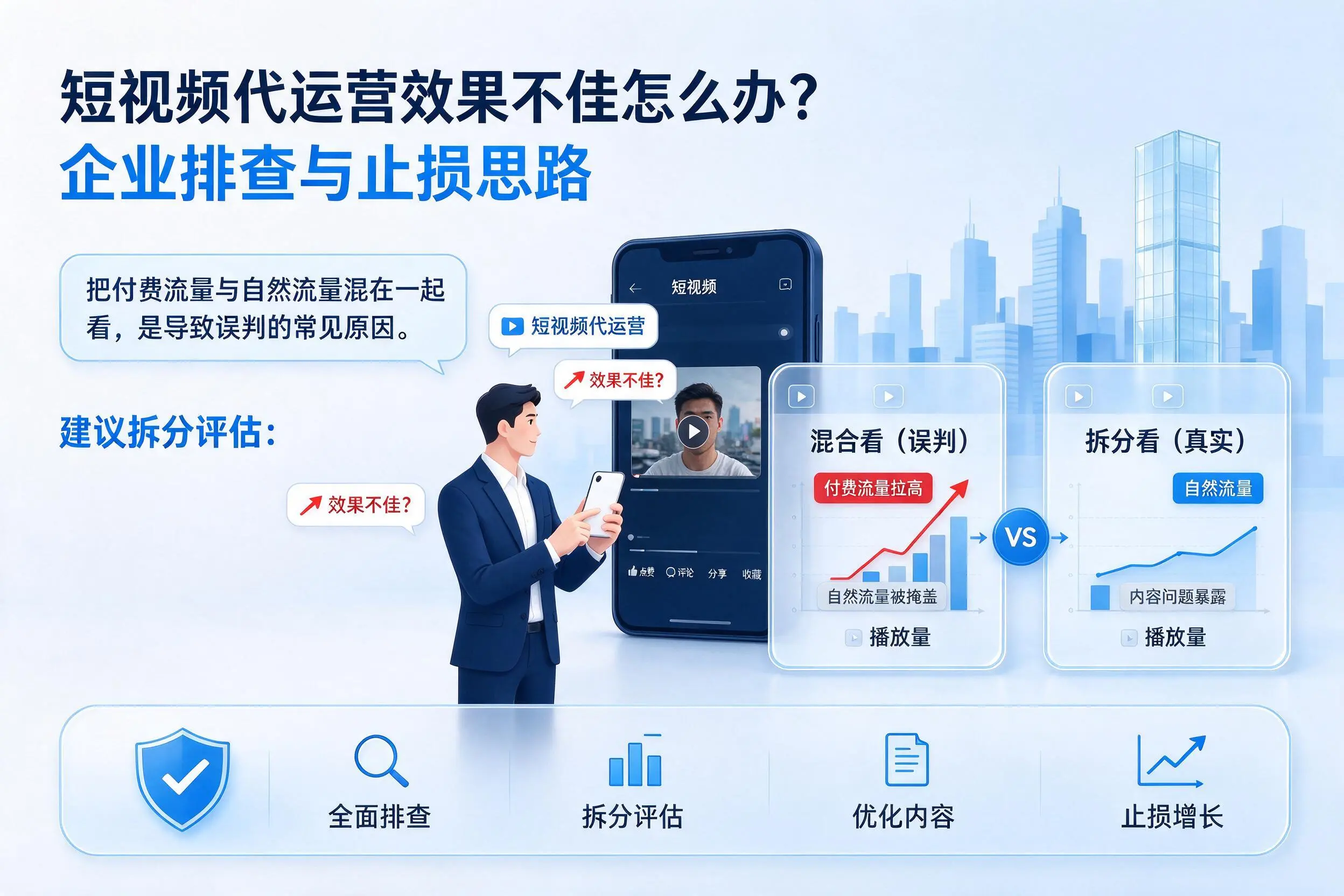 短视频代运营效果不佳怎么办？宁夏企业排查与止损思路