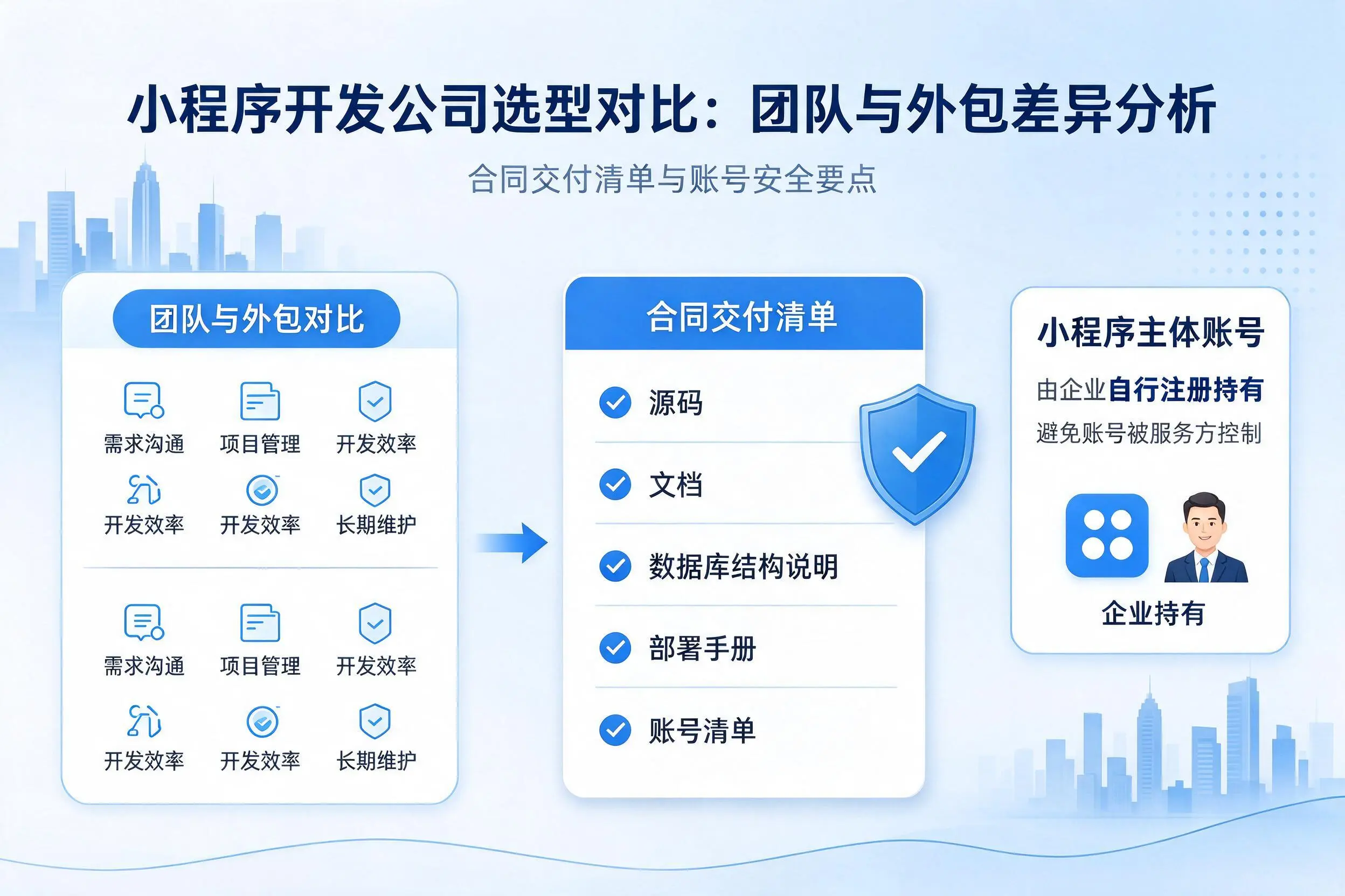 宁夏小程序开发公司选型对比:团队与外包差异分析