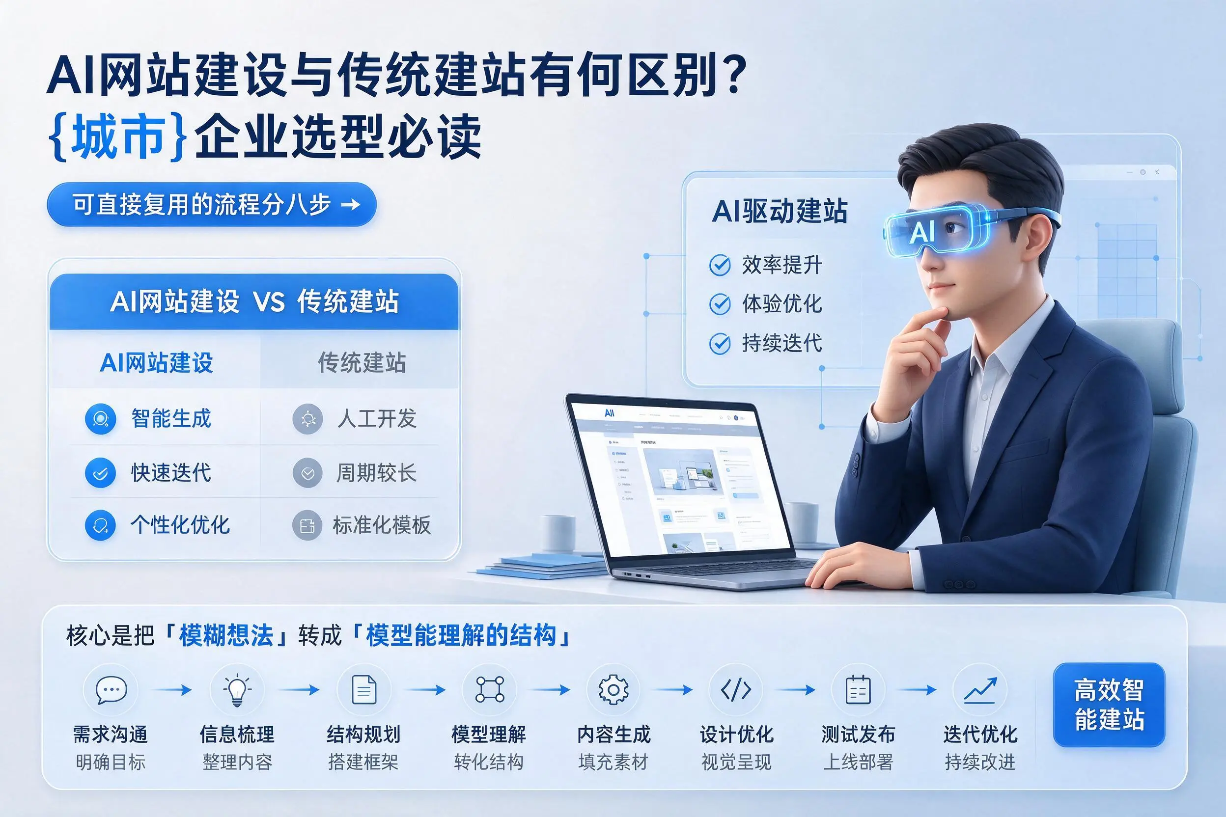 AI网站建设与传统建站有何区别?宁夏企业选型必读
