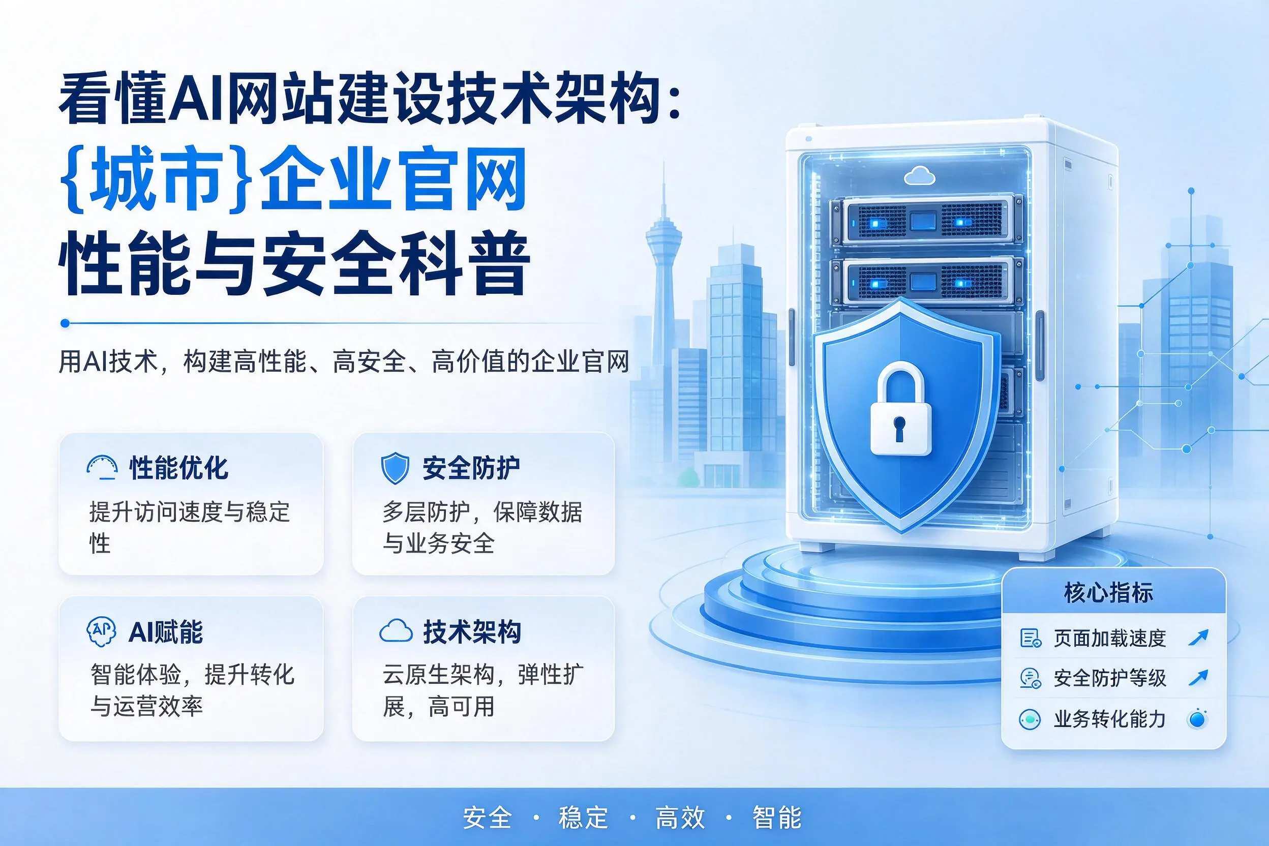 看懂AI网站建设技术架构:宁夏企业官网性能与安全科普