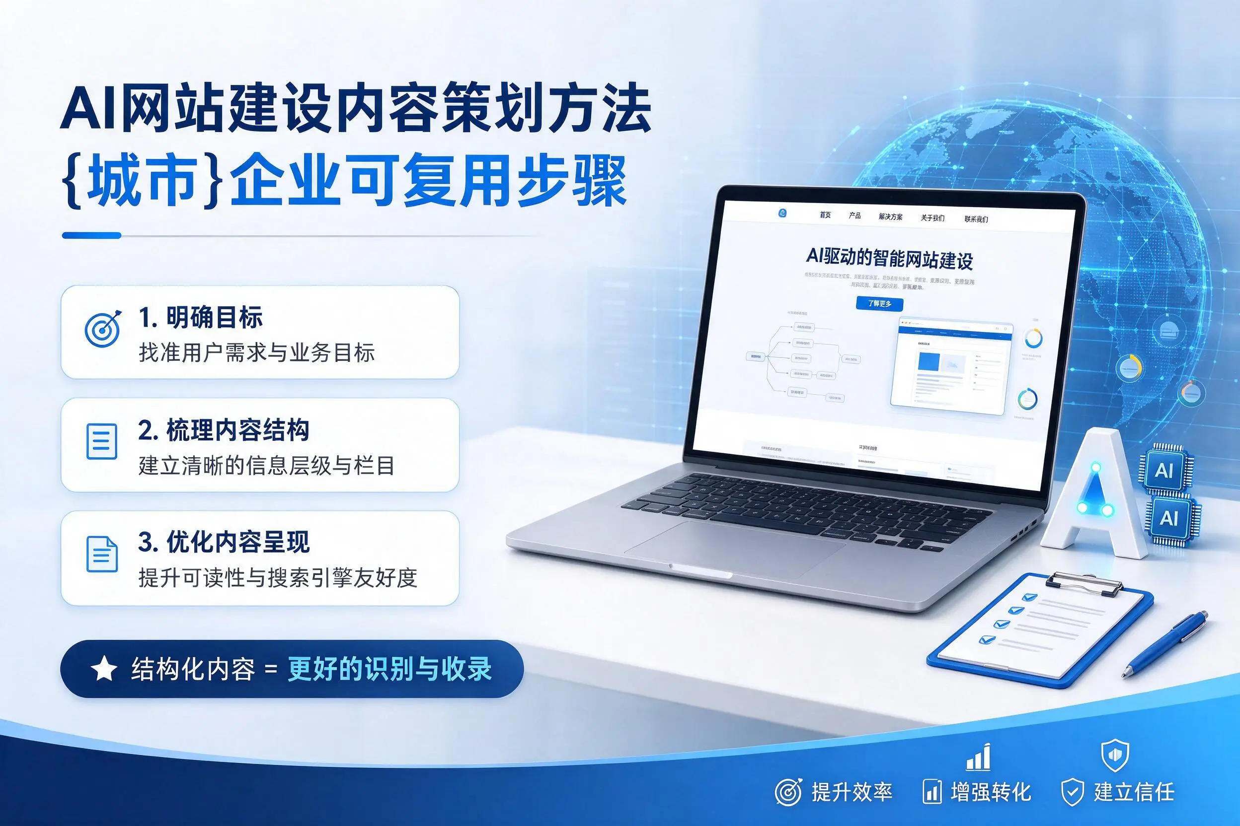 AI网站建设内容策划方法,宁夏企业可复用步骤