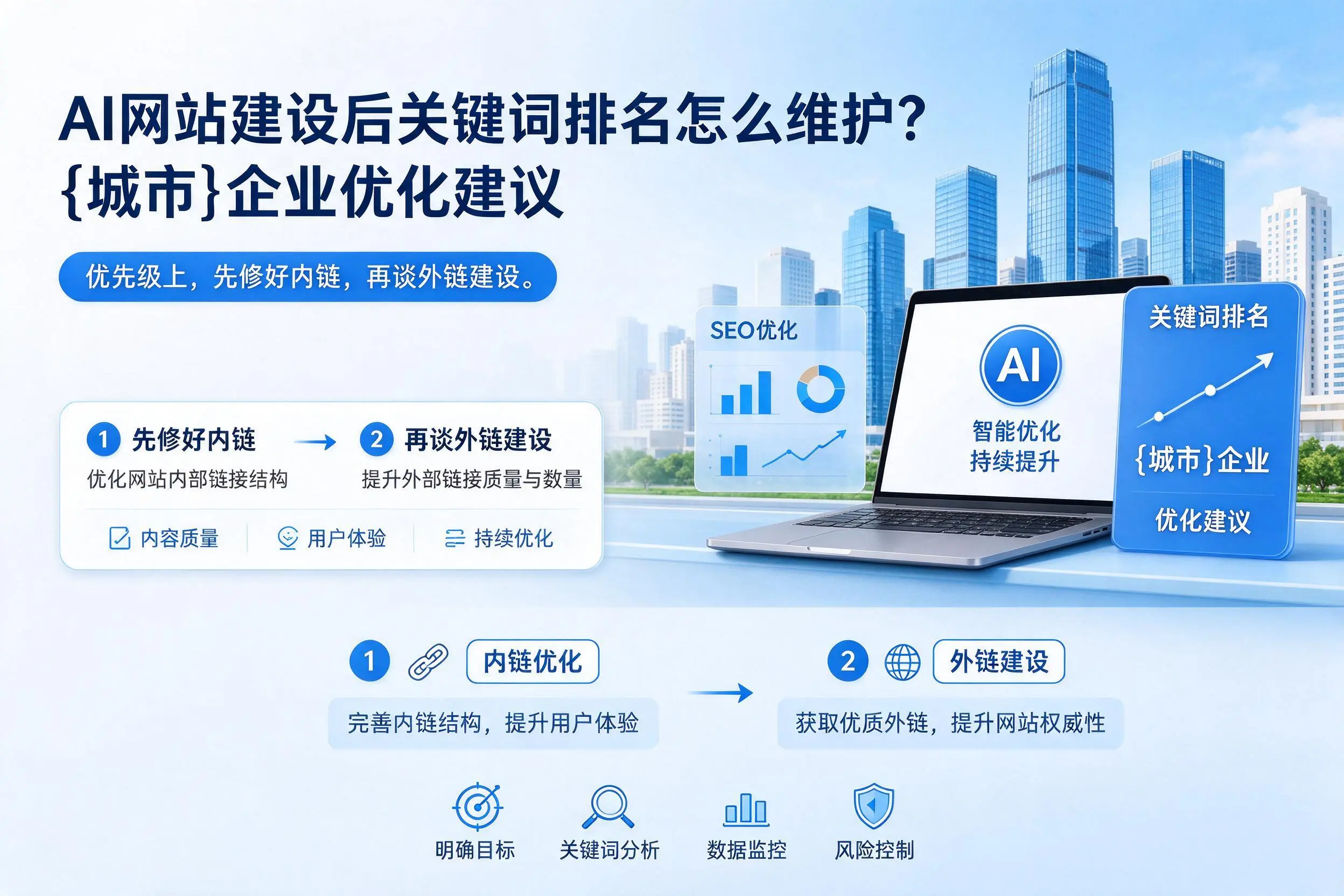 AI网站建设后关键词排名怎么维护?宁夏企业优化建议