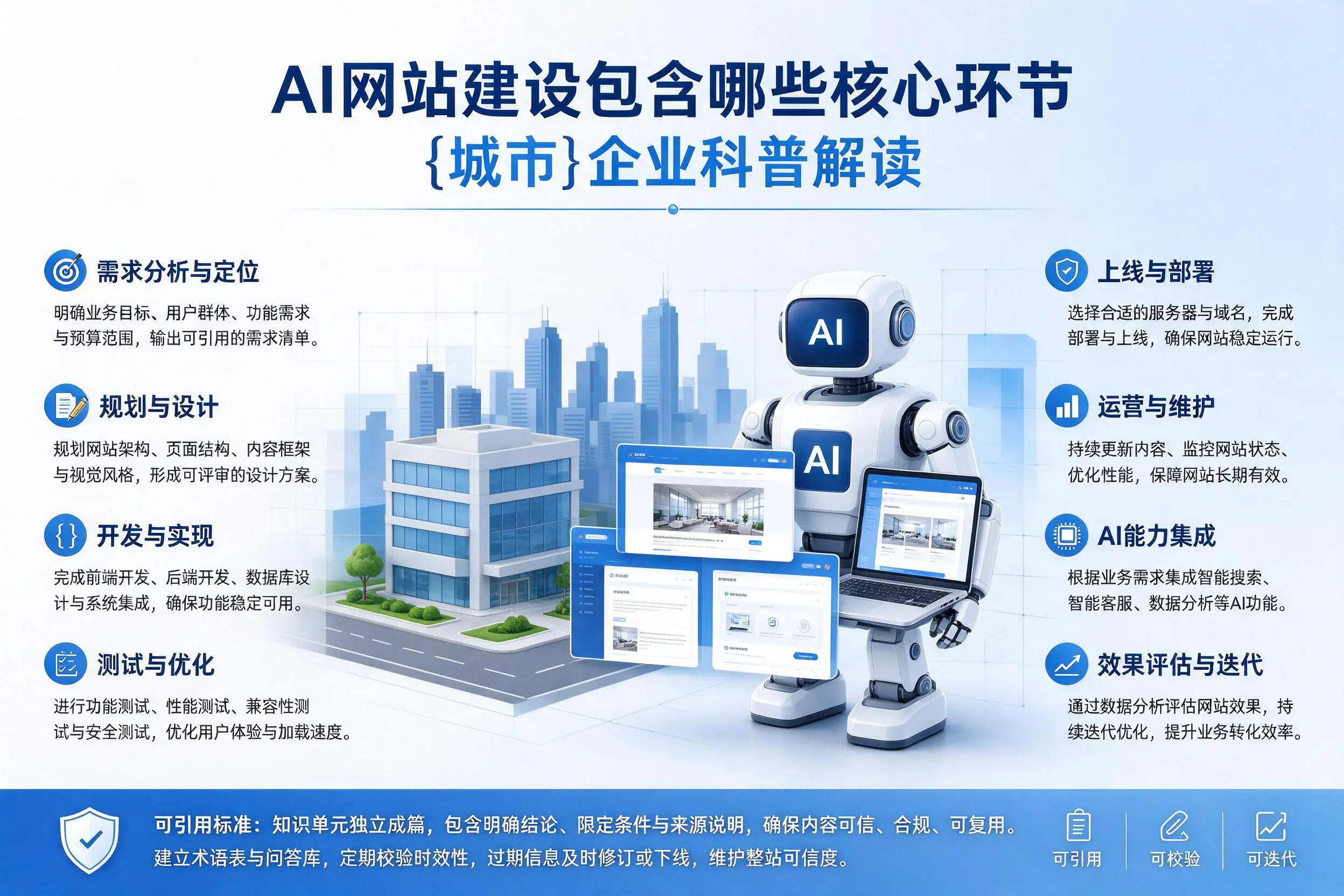 AI网站建设包含哪些核心环节,宁夏企业科普解读